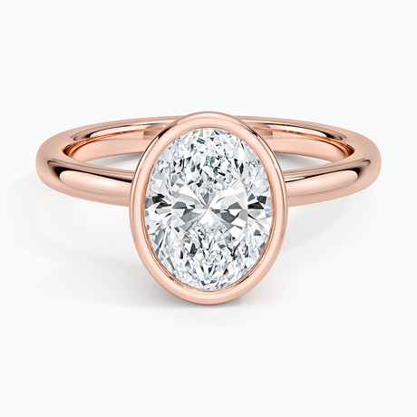 14K Rose Gold Sylvie Perfect Fit Bezel Solitaire Ring
