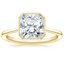 18K Yellow Gold Petite Luna 1.5mm Bezel Ring, smalltop view