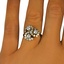 The Onassis Ring, smalltop view on a hand