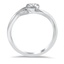 Contemporary Contoured Diamond Ring, smallside view