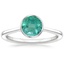 Platinum Petite Luna 1.5mm Bezel Ring, smalltop view