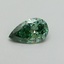 1.15 Ct. Fancy Vivid Green Pear Lab Grown Diamond