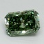 1.08 Ct. Fancy Vivid Green Radiant Lab Grown Diamond