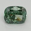 2.01 Ct. Fancy Vivid Green Cushion Lab Grown Diamond