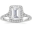 18K White Gold Joy Half-Coverage Diamond Ring, smalltop view