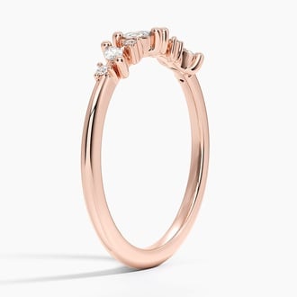 Yvette Straight Diamond Ring in 14K Rose Gold