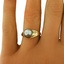 The Mary Beth Ring, smalltop view on a hand