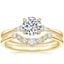 18K Yellow Gold Aria Contoured Diamond Bridal Set