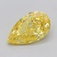2.02 Ct. Fancy Vivid  Yellow Pear Lab Grown Diamond