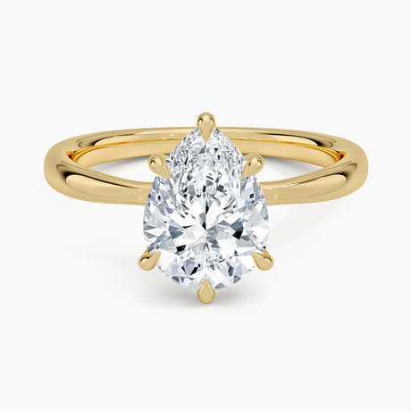 Floral Inspired Solitaire Ring