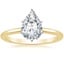 18K Yellow Gold Six-Prong Petite Comfort Fit 1.5mm Solitaire Ring, smalltop view