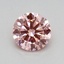 0.45 Ct. Fancy Vivid Pink Round Lab Grown Diamond