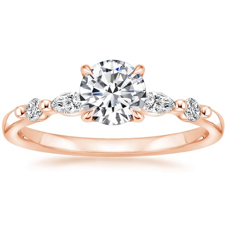14K Rose Gold Petite Versailles Diamond Bridal Set (3/8 ct. tw.)