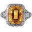 Art Nouveau Citrine Vintage Ring