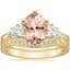 18KY Morganite Three Stone Hudson Bridal Set (1/3 ct. tw.), smalltop view