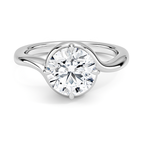 Platinum Bezel Atelier Solitaire Diamond Ring