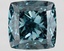 3.81 Ct. Fancy Vivid Blue Cushion Lab Grown Diamond