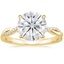 18K Yellow Gold Petite Twisted Vine Diamond Ring (1/8 ct. tw.), smalltop view