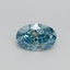 0.59 Ct. Fancy Vivid Greenish Blue Oval Lab Grown Diamond