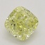 0.58 Ct. Fancy Intense Yellow Cushion Diamond