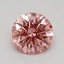 0.58 Ct. Fancy Vivid Pink Round Lab Grown Diamond