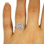 The Finial Ring, smallzoomed in top view on a hand