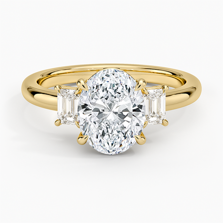 Three Stone Diamond Engagement Ring - Rhiannon