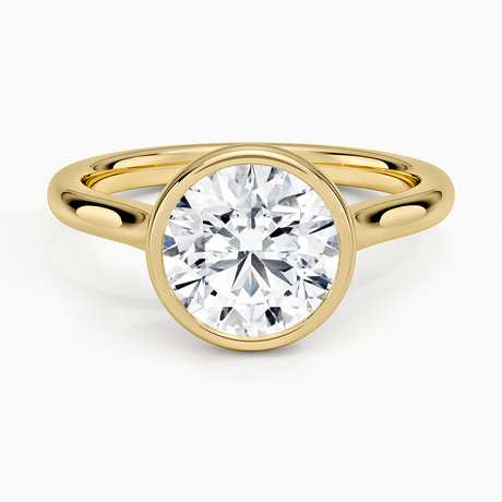 Bezel Set Engagement Ring - Luna