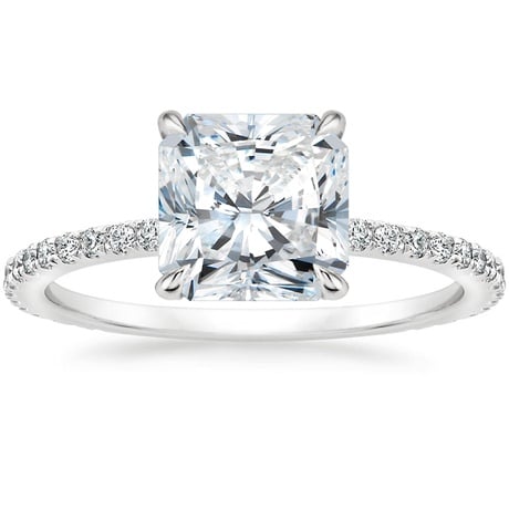 18K White Gold Demi Diamond Ring with Luxe Ballad Diamond Ring