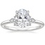 18K White Gold Fiore Diamond Ring, smalltop view