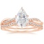 14KR Moissanite Petite Twisted Vine Contoured Diamond Bridal Set (1/3 ct. tw.), smalltop view