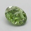 1.51 Ct. Fancy Vivid  Green Oval Lab Grown Diamond
