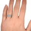 The Karmela Ring, smallzoomed in top view on a hand