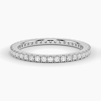 Scallop Pave Eternity Diamond Ring