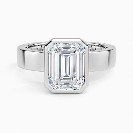 Platinum Peyton Bezel Diamond Solitaire Ring