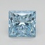 1.76 Ct. Fancy Vivid Blue Princess Lab Grown Diamond