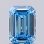 1.3 Ct. Fancy Vivid Blue Emerald Lab Grown Diamond