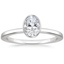 18K White Gold Noemi Bezel Ring, smalltop view