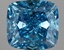 3.23 Ct. Fancy Vivid  Blue Cushion Lab Grown Diamond
