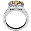 Fancy Bezel Halo Yellow Sapphire Ring, smallside view