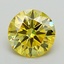 1.15 Ct. Fancy Vivid Yellow Round Lab Grown Diamond