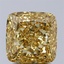 1.53 Ct. Fancy Vivid Yellow Cushion Lab Grown Diamond