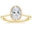 18K Yellow Gold Petite Luna 1.5mm Bezel Ring, smalltop view