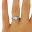 The Sonya Ring, smalltop view on a hand