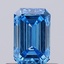 0.51 Ct. Fancy Vivid Blue Emerald Lab Grown Diamond