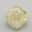 1.23 Ct. Fancy Intense Yellow Cushion Lab Grown Diamond