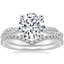 18K White Gold Petite Luxe Twisted Vine Diamond Ring (1/4 ct. tw.) with Flair Diamond Ring (1/6 ct. tw.)