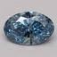 1.11 Ct. Fancy Vivid Blue Oval Lab Grown Diamond