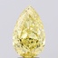 3.60 Ct. Fancy Vivid  Yellow Pear Lab Grown Diamond