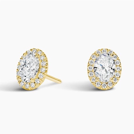 Oval Lab Grown Diamond Halo Stud Earrings (2 ct. tw.)